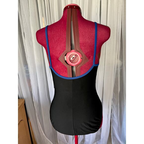 Miraclesuit one piece swimsuit Black blue trim size 12 - Picture 4 of 13